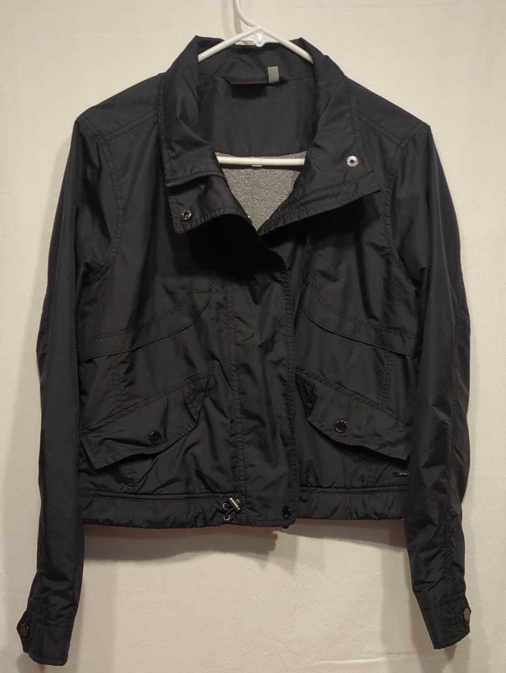 Athleta Black Utility Jacket with Snap Pockets
